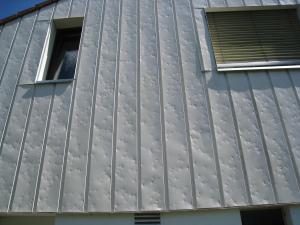 Hagelschaden Blechfassade