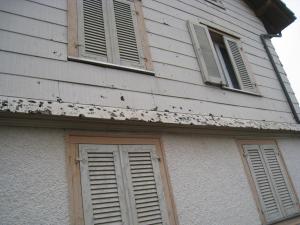 Hagelschaden Eternitfassade