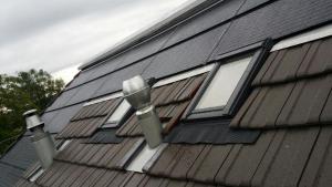 Im Dach integrierte Solarzellen
